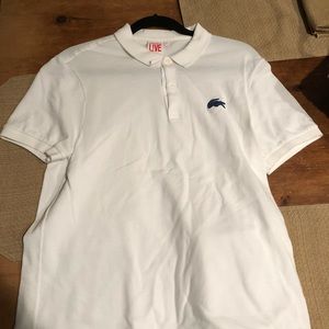 Lacoste polo with blue logo! Size 6 ( M )